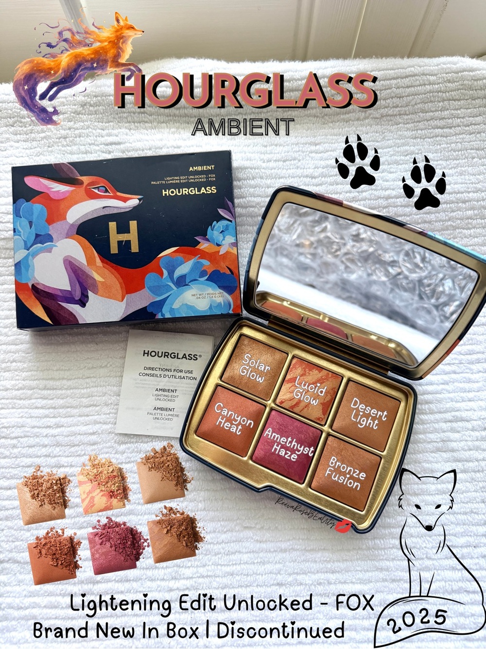 Hourglass Ambient Lighting Edit Unlocked FOX Palette 2025 LE BNIB HTF Collector